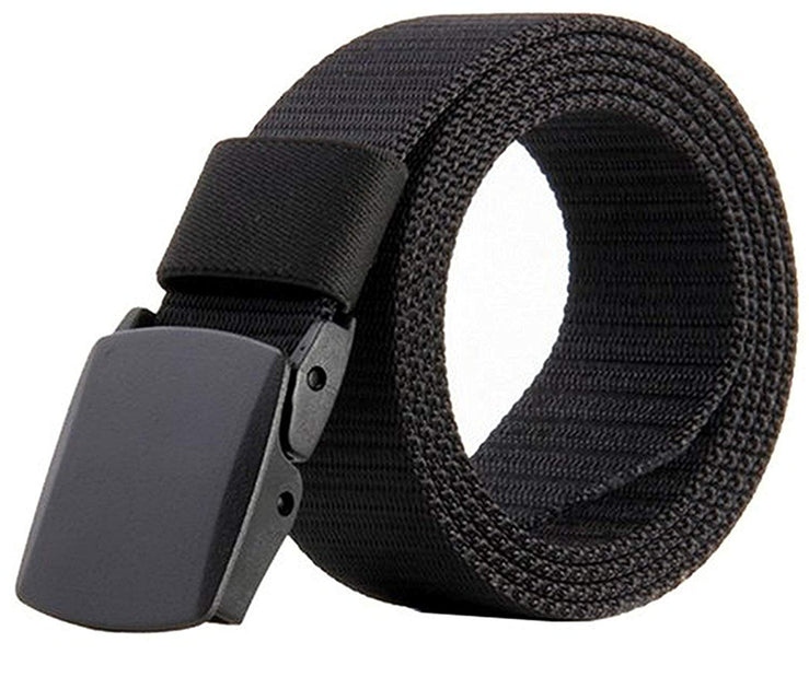 Military Men Outdoor Waist Belt with Plastic Buckle Green