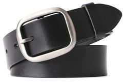 WHIPPY New Arrival Jeans Belt for Women Leather Belt with Solid Pin Buckle Pants Size up to 44" 