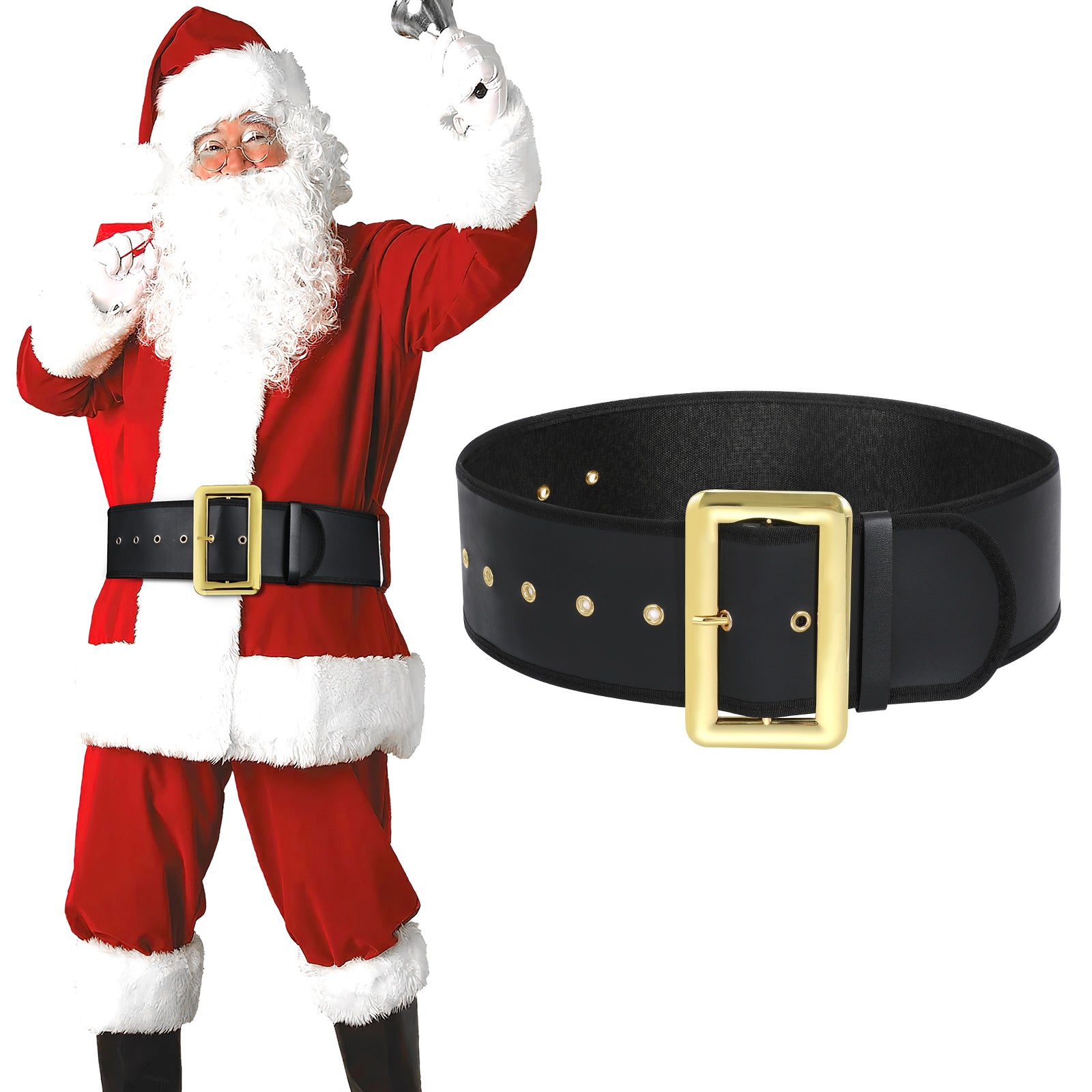 Santa Claus Christmas Wide Leatherwear Fashion Unisex Belt - JASGOOD OFFICIAL