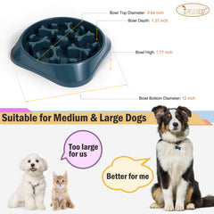 Dog Feeder Slow Eating Bowl for Raised Pet Feeders JASGOOD Maze Food Water