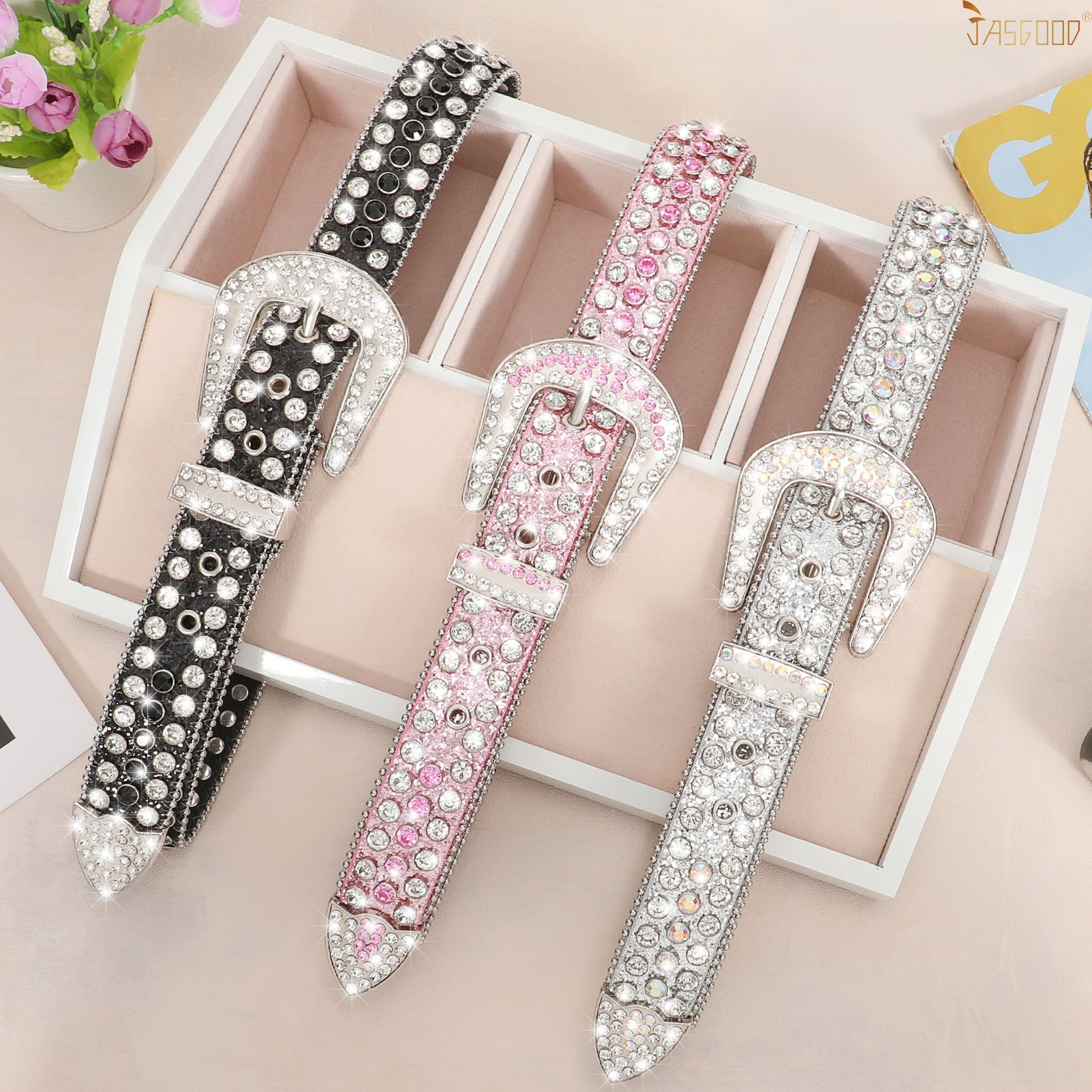 JASGOOD Fashion Rhinestones Belt - JASGOOD OFFICIAL
