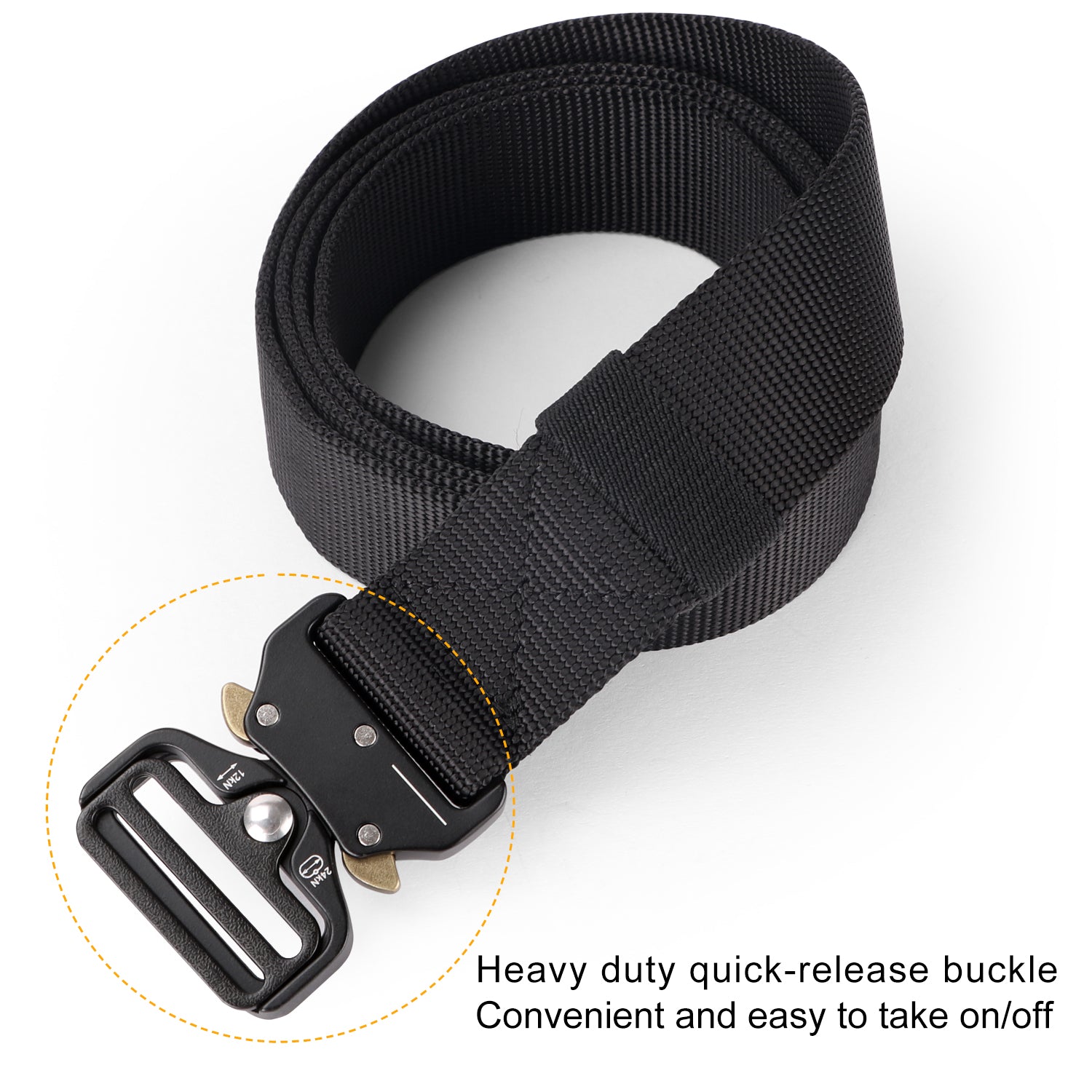 Tactical Heavy Duty Belt Sansths Men Military Webbing Belt 1.5ââ‚?Quick-Release Riggers Web Belt with Metal Buckle