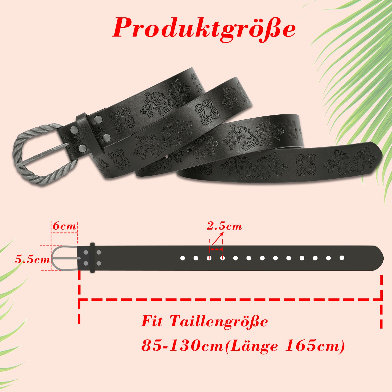 Leather Ratchet Dress Belt for Men Double Prong Leather Belt Heavy Duty Belt for Men - JASGOOD OFFICIAL