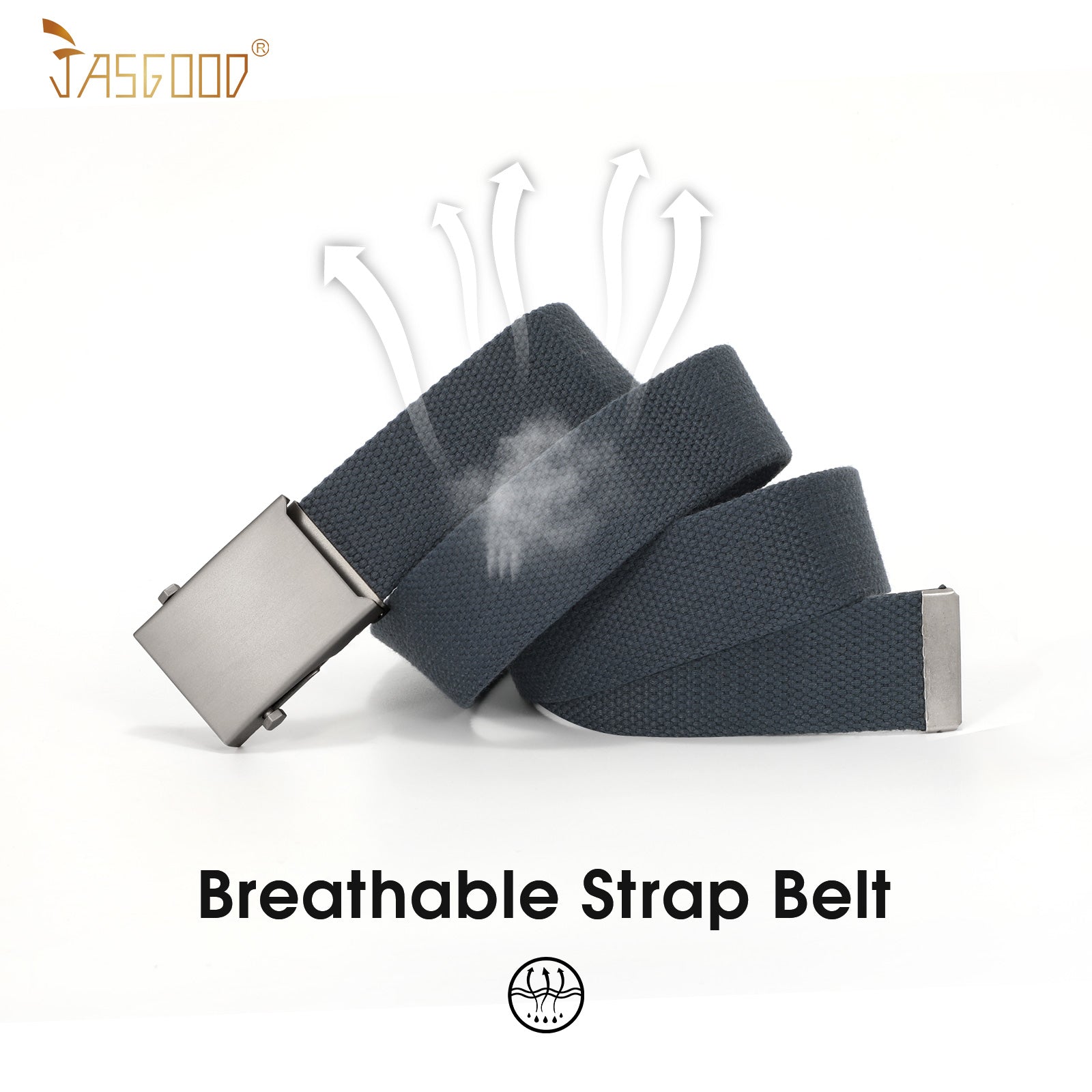 2PCS Men's Outdoor Plastic Belt with Removable Buckle Hiking Belt - JASGOOD OFFICIAL