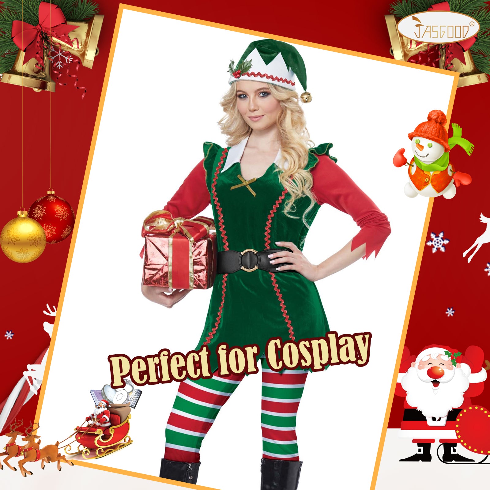 Santa Claus Christmas Wide Leatherwear Fashion Unisex Belt - JASGOOD OFFICIAL