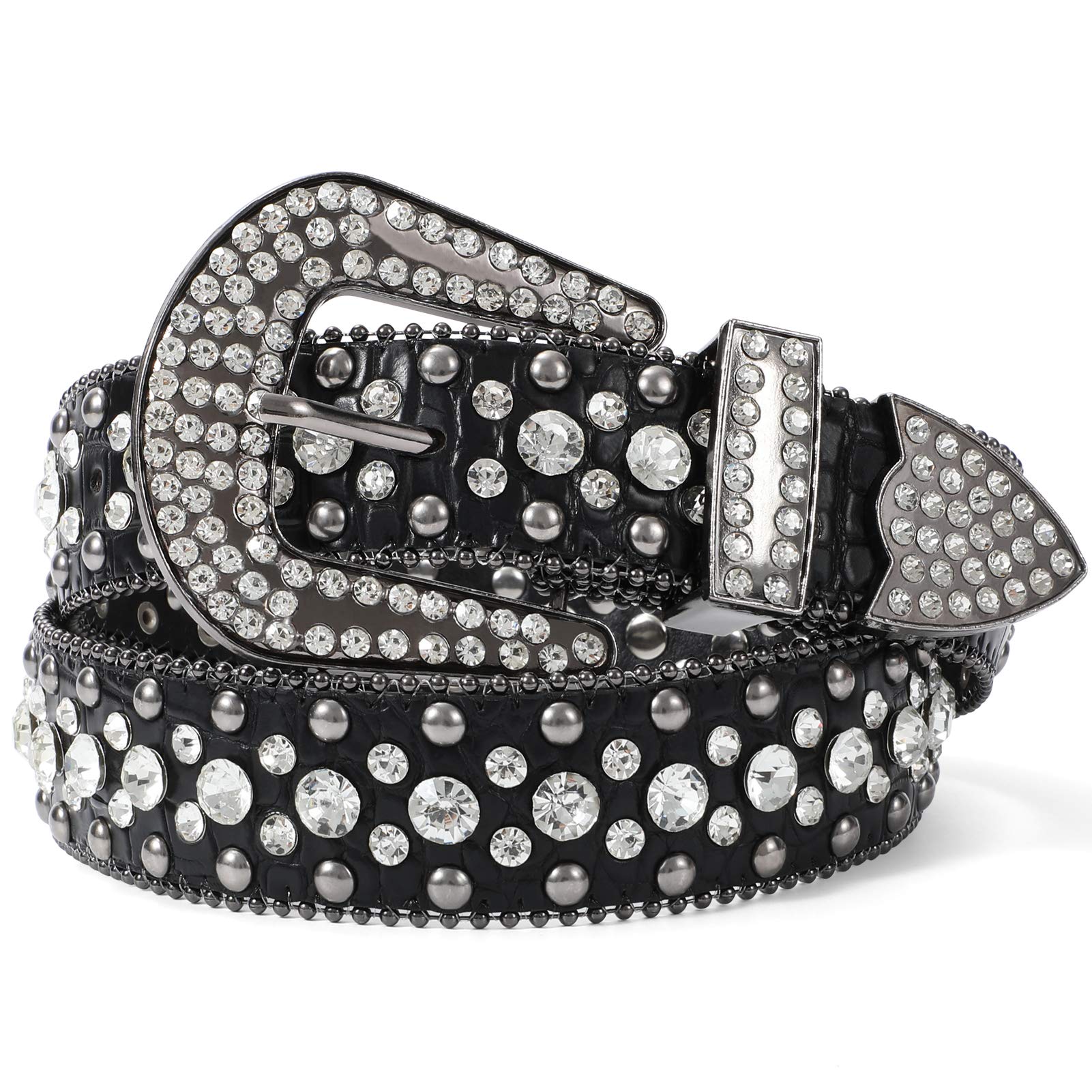 Western Cowgirl Rhinestone Belt for Jeans Fashion Rhinestone Belt for Women Men Ladies Bling Rhinestone Belt for Dress