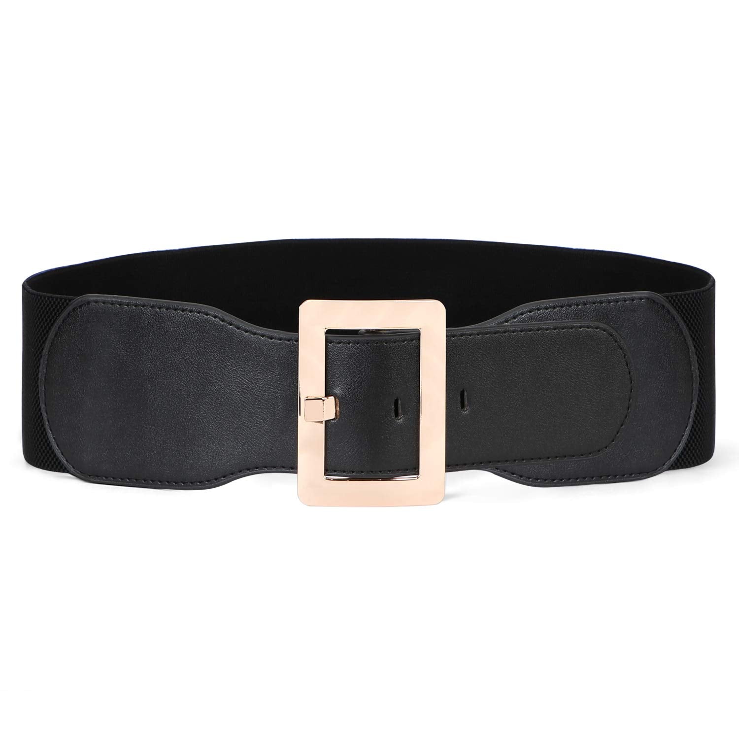 Women Dress Waist Belt Stretchy Elastic Vintage Belts for Dress with Metal Buckle Waistband Cosplay - JASGOOD OFFICIAL