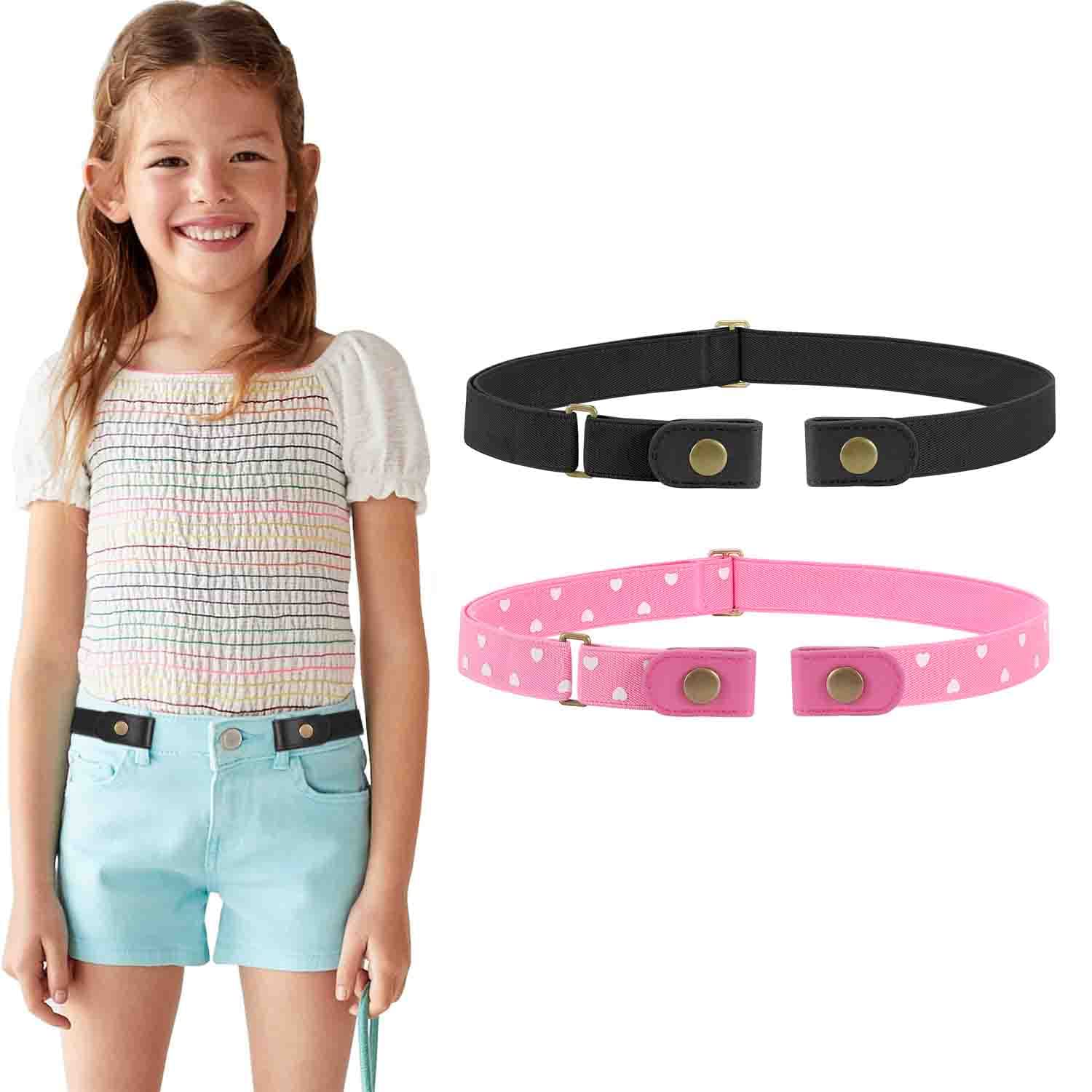 No Buckle Stretch Belt for Child Boys and Girls Buckle Free Kids Belt Up to 24 Inches - JASGOOD OFFICIAL