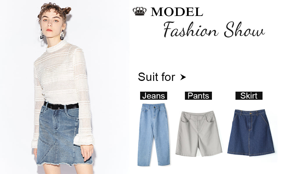 Women Black Leather Belt with Black Buckle,Ladies Classic Waist Belt for Jeans Pants Fashion Design (A-Black, Fit for Pants Size 33"-38") - JASGOOD OFFICIAL