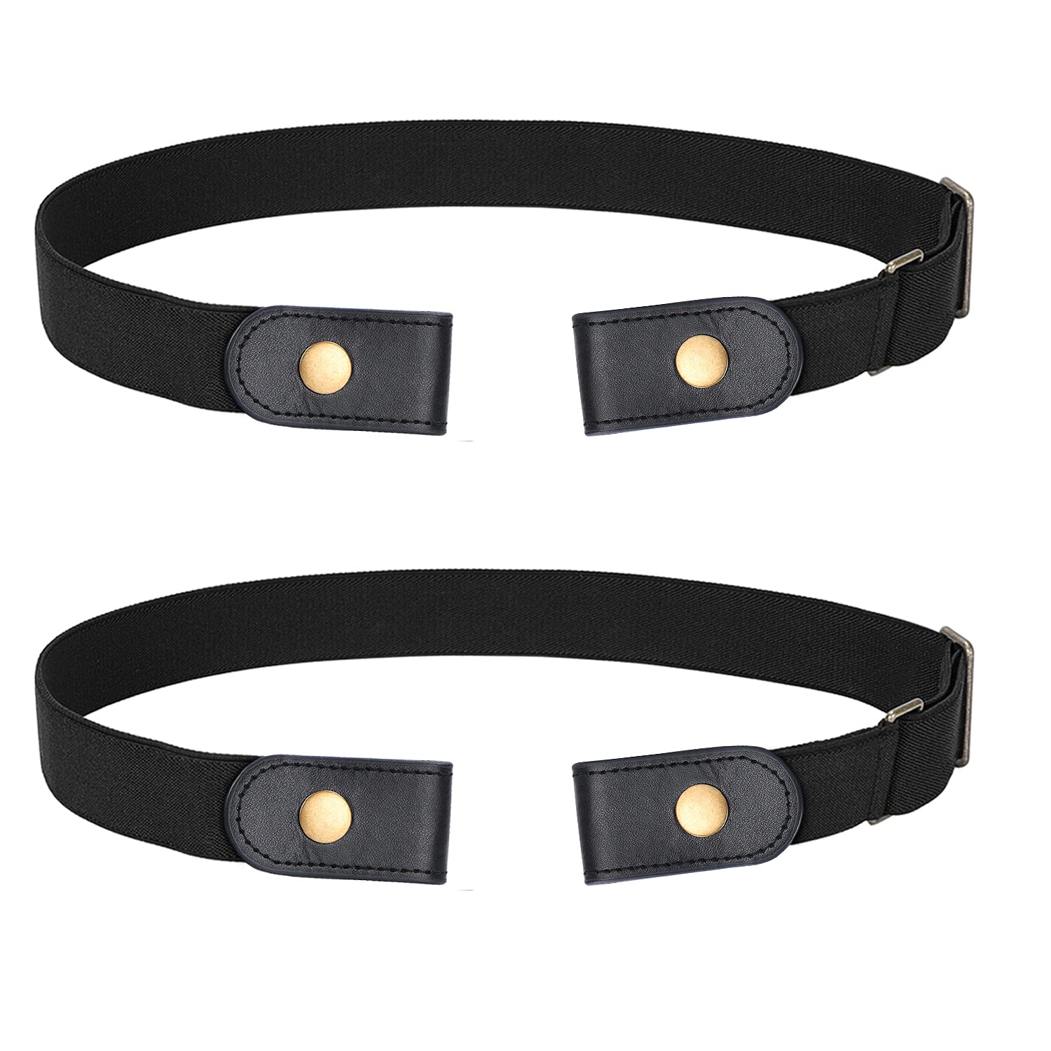 No Buckle Show Belt for Men Buckle Free Stretch Belt for Jeans Pants 1.38 Inches Wide - JASGOOD OFFICIAL
