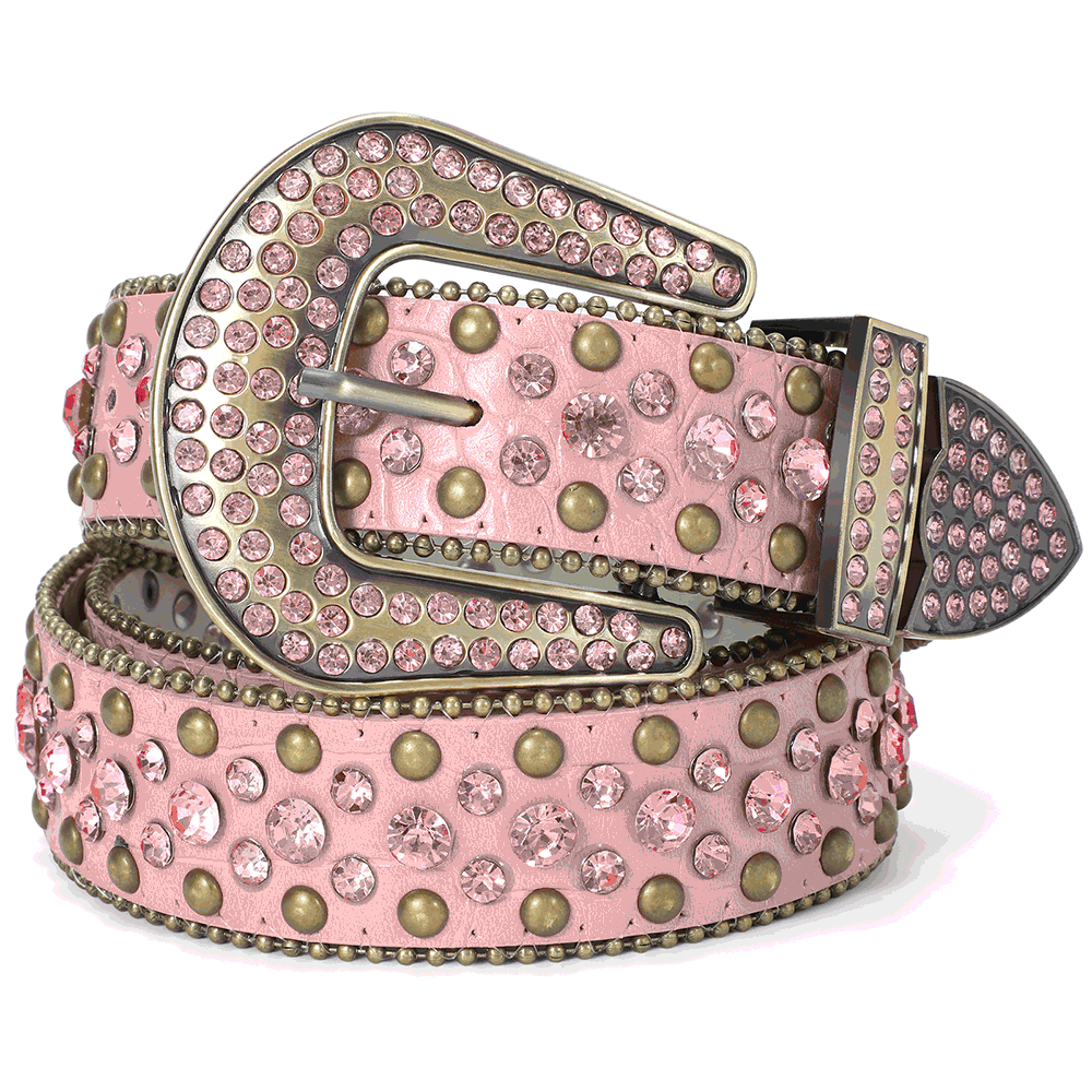 Cowgirl Cowboy Studded Rhinestone Belt