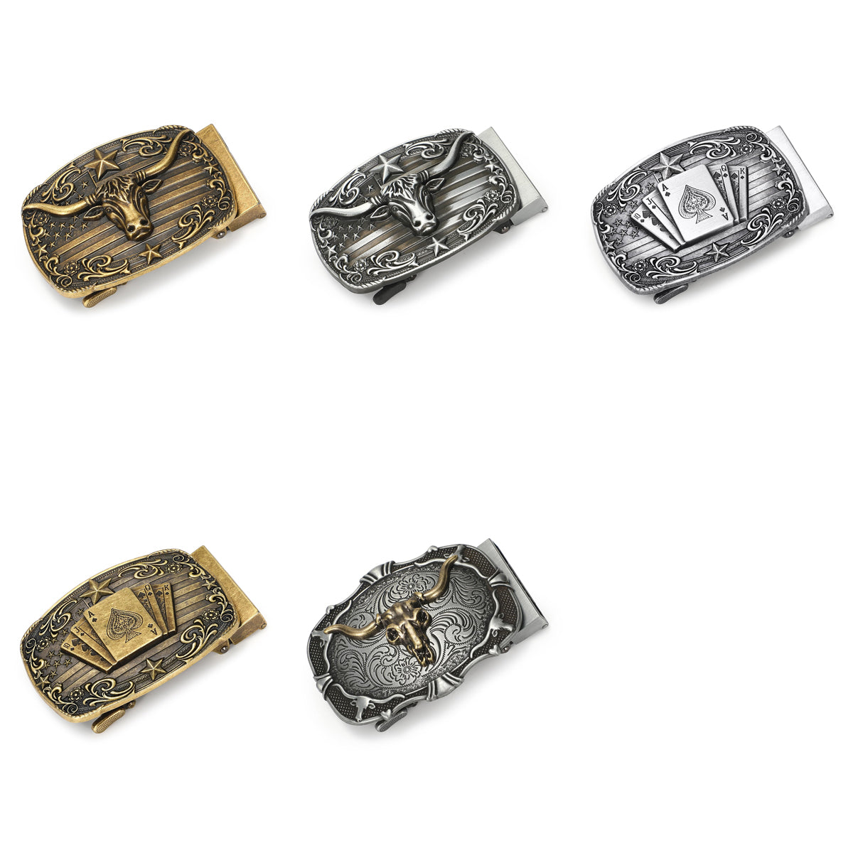 Western Sliding Belt As Gift | 2 Buckles + 1 Strap - JASGOOD OFFICIAL