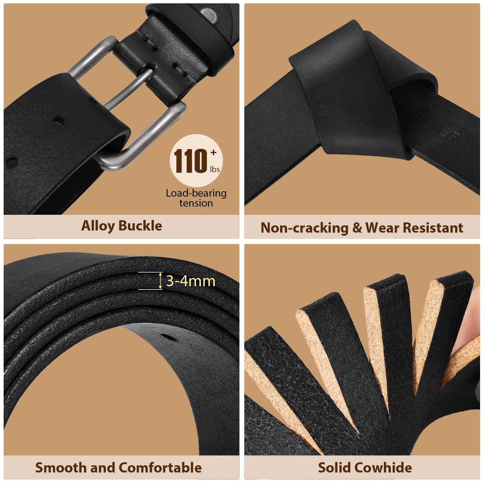 Handmade Full Grain Leather Belts for Men