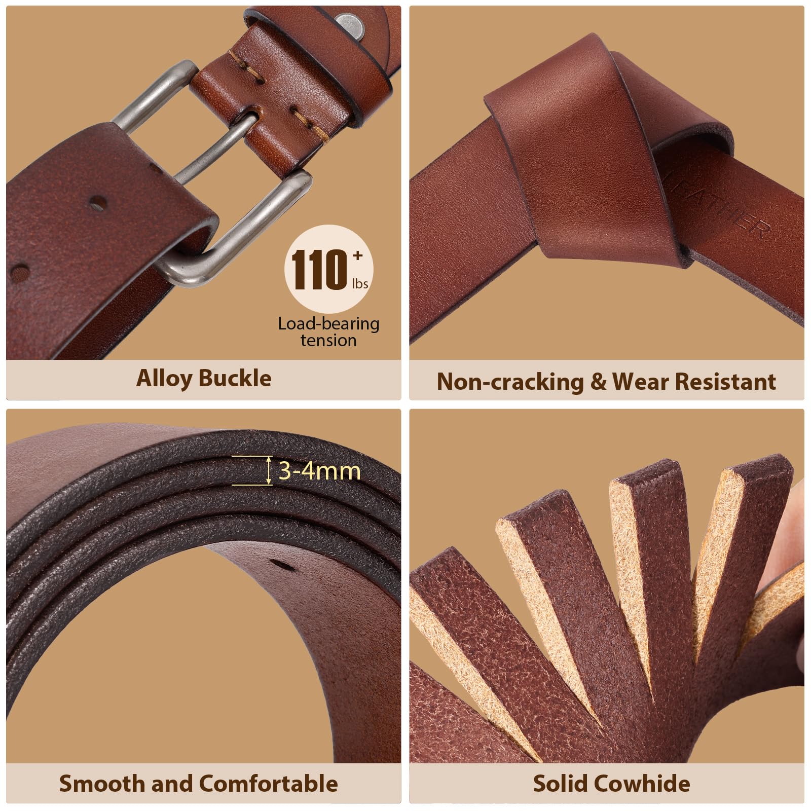 Handmade Full Grain Leather Belts for Men