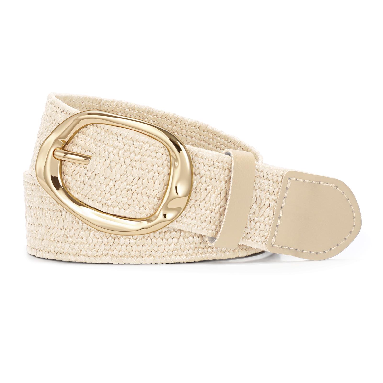Rattan Braided Stretch Ladies Waist Belt - JASGOOD OFFICIAL