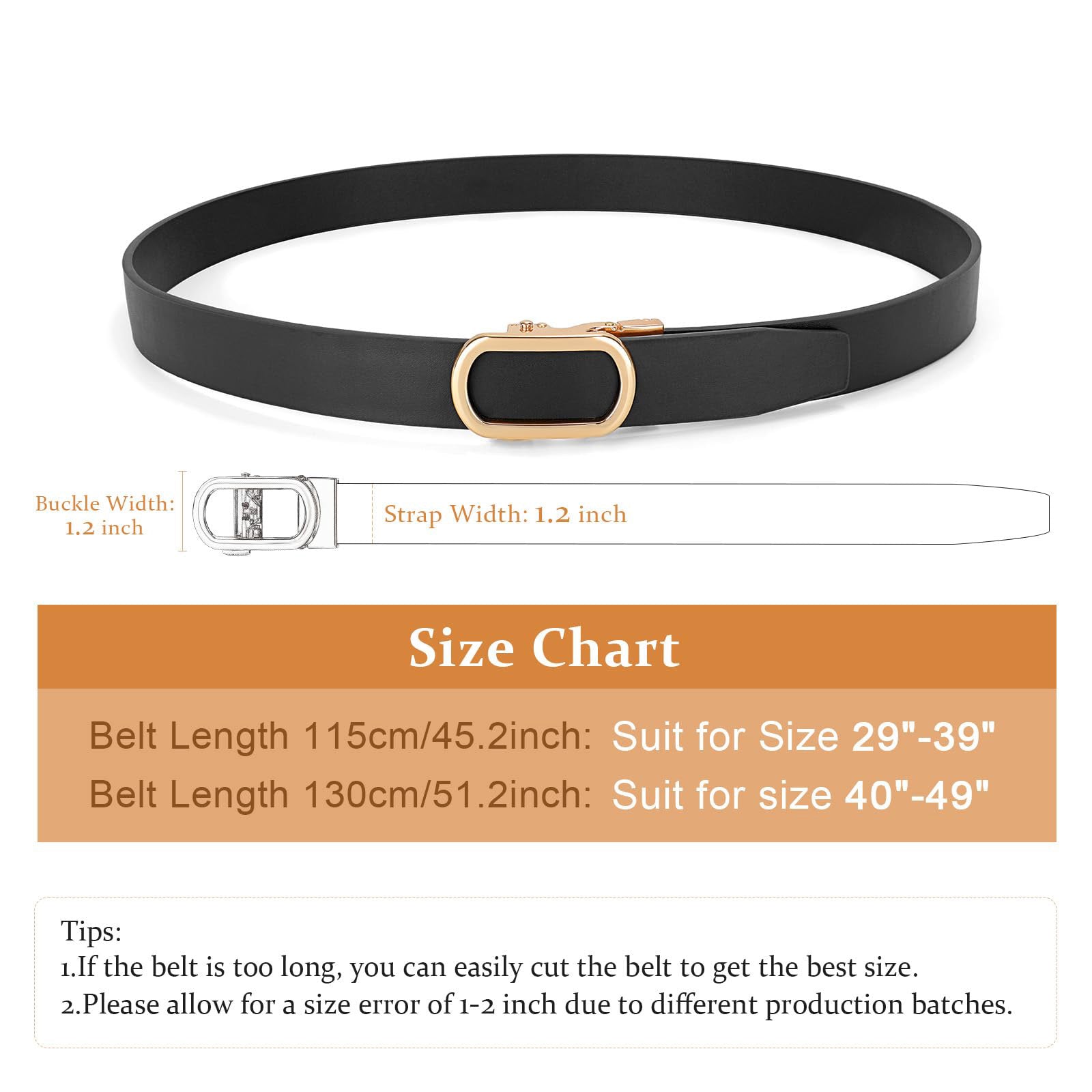 Women Ratchet Sliding Belt