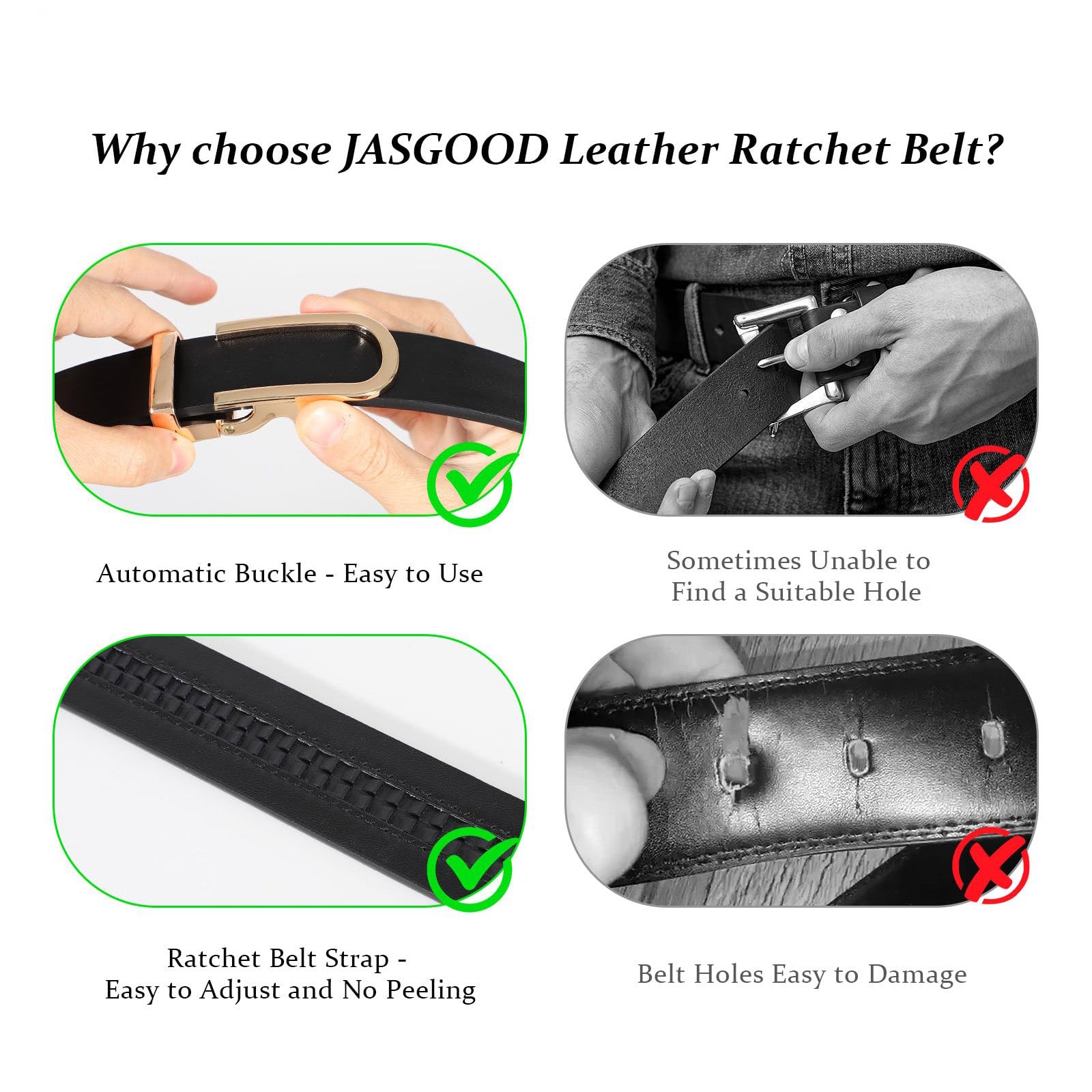 Women Ratchet Sliding Belt