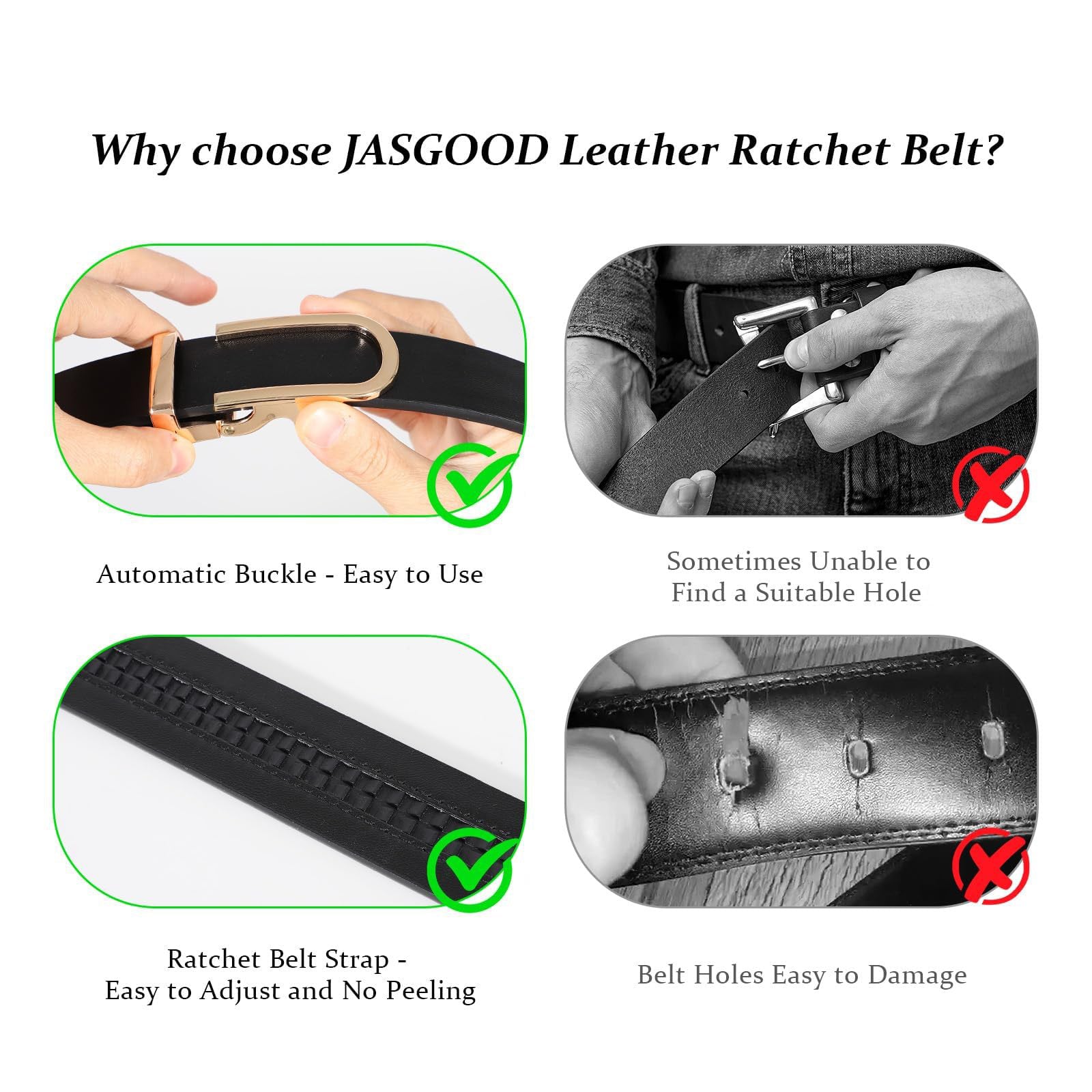 Women Ratchet Sliding Belt