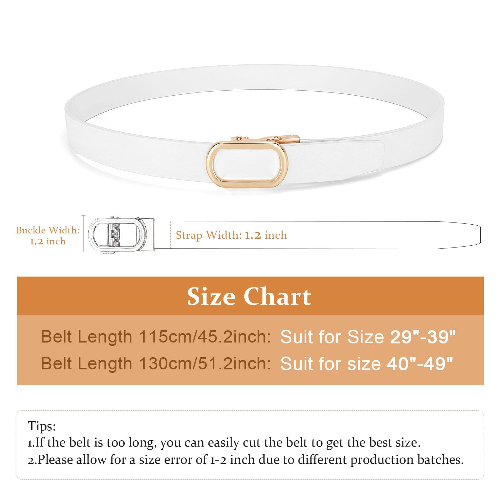 Women Ratchet Sliding Belt