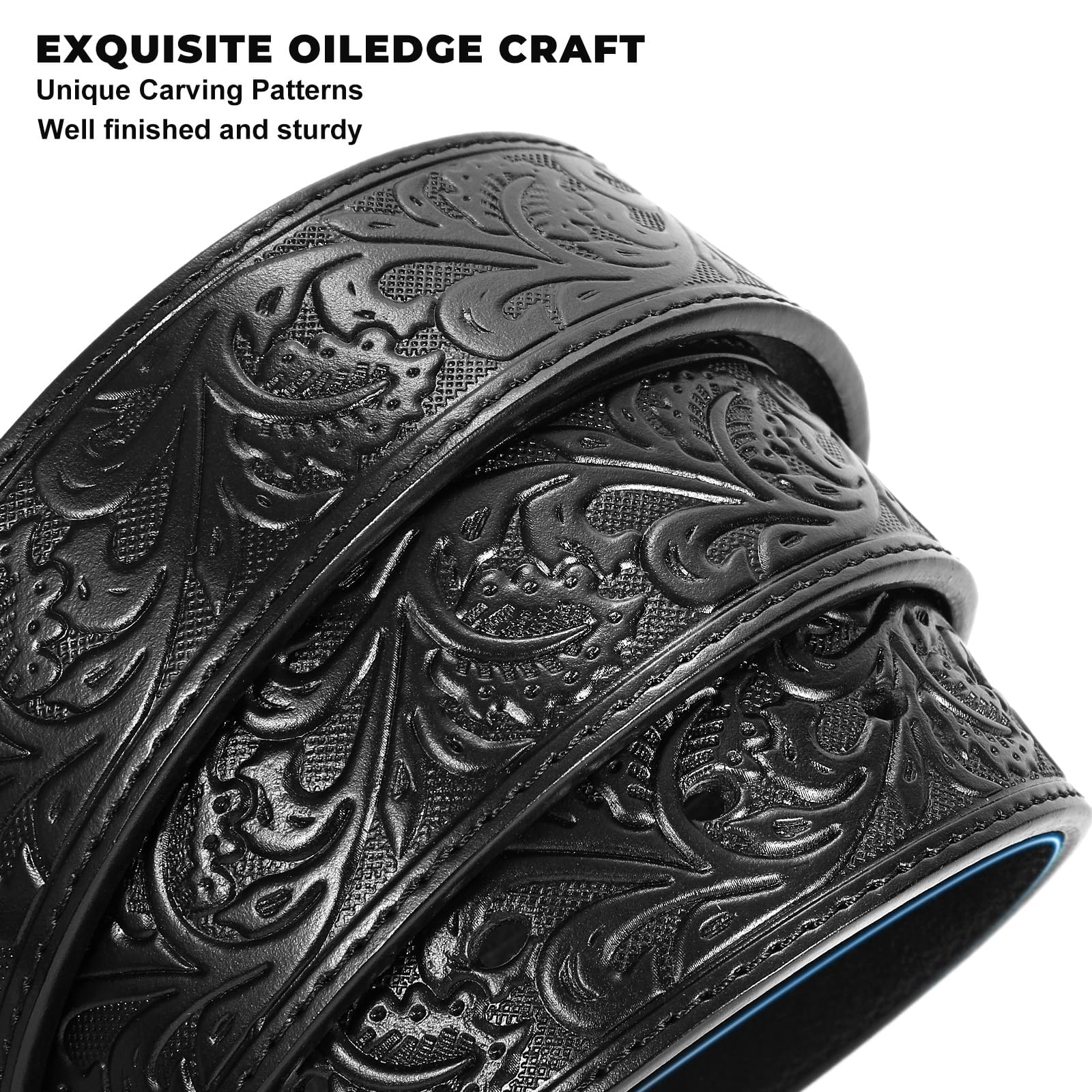 Western Cowboy Cowgirl Leather Belt - JASGOOD OFFICIAL