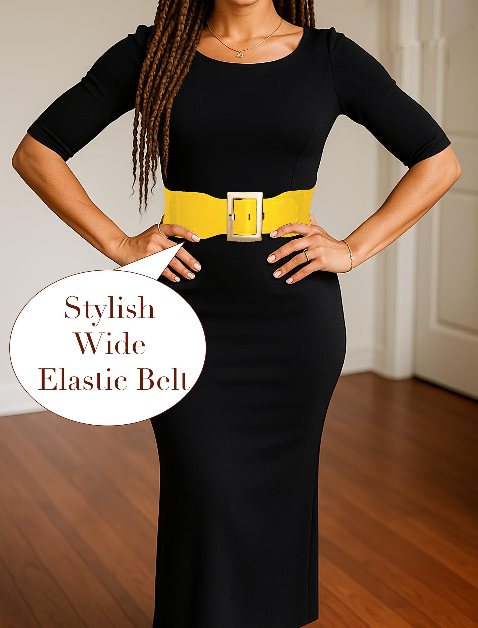 Stretchy Elastic Vintage Wide Belt - JASGOOD OFFICIAL