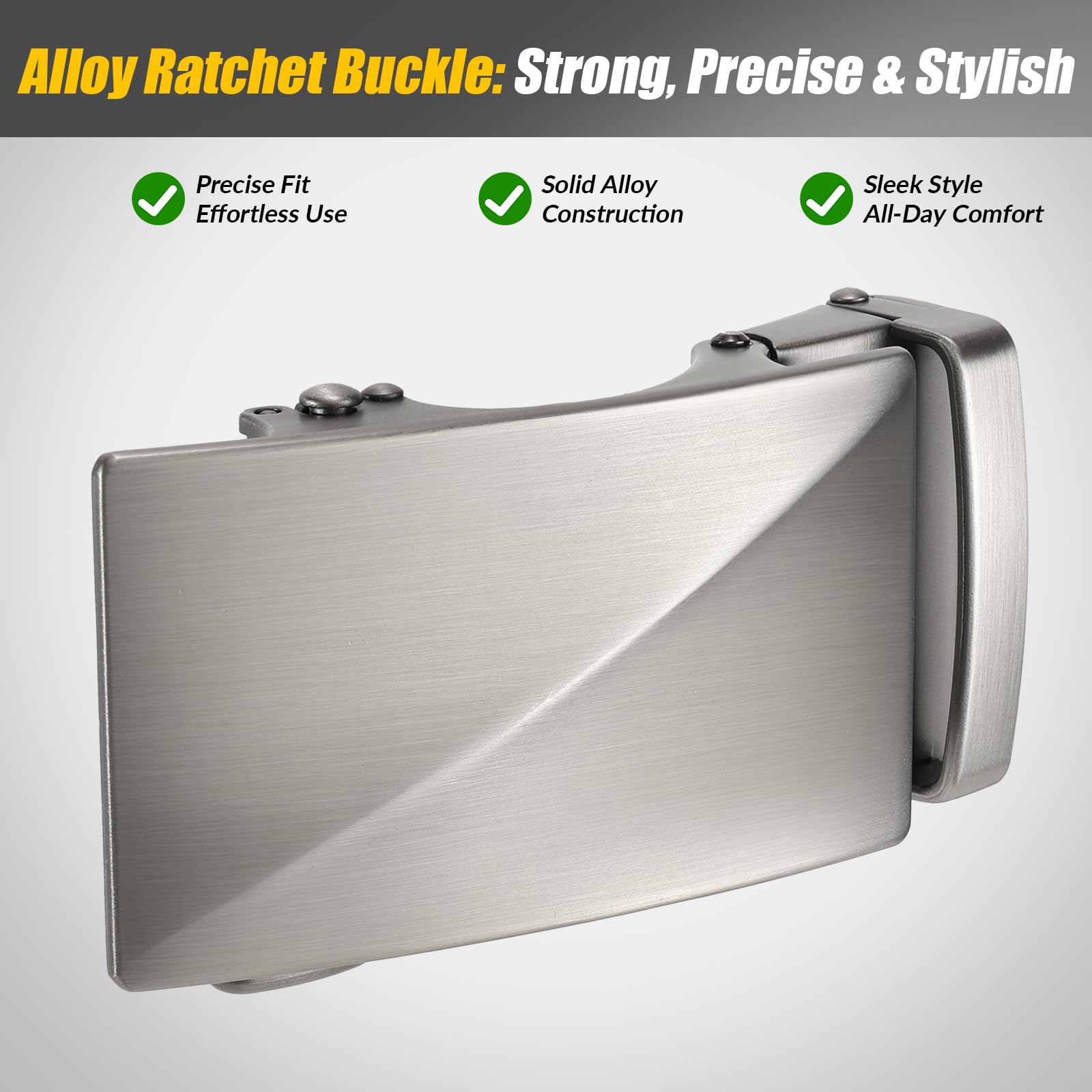 Handcraft Genuine Leather Sliding Belt | 2 Buckles+1 Belt Strap