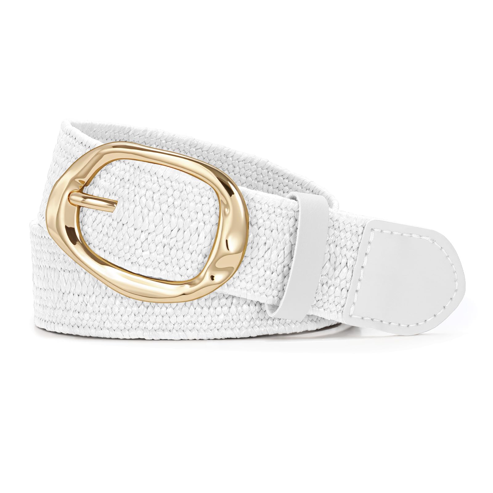Rattan Braided Stretch Ladies Waist Belt - JASGOOD OFFICIAL