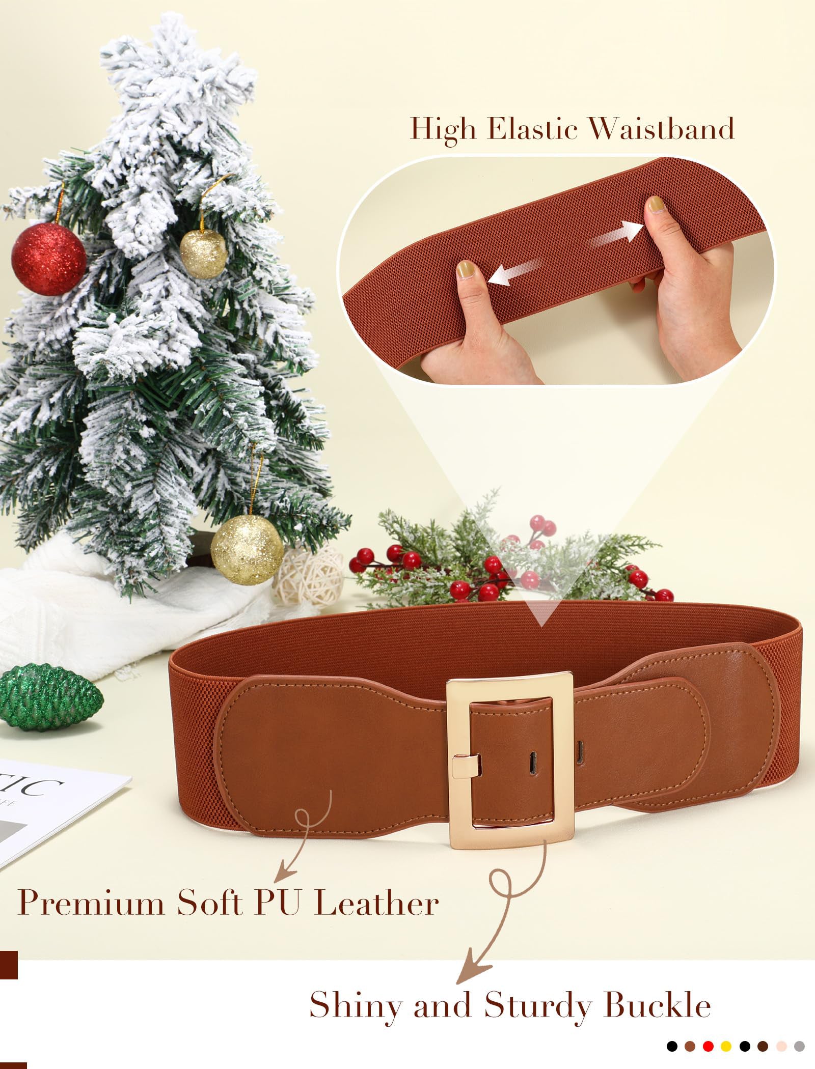 Stretchy Elastic Vintage Wide Belt - JASGOOD OFFICIAL