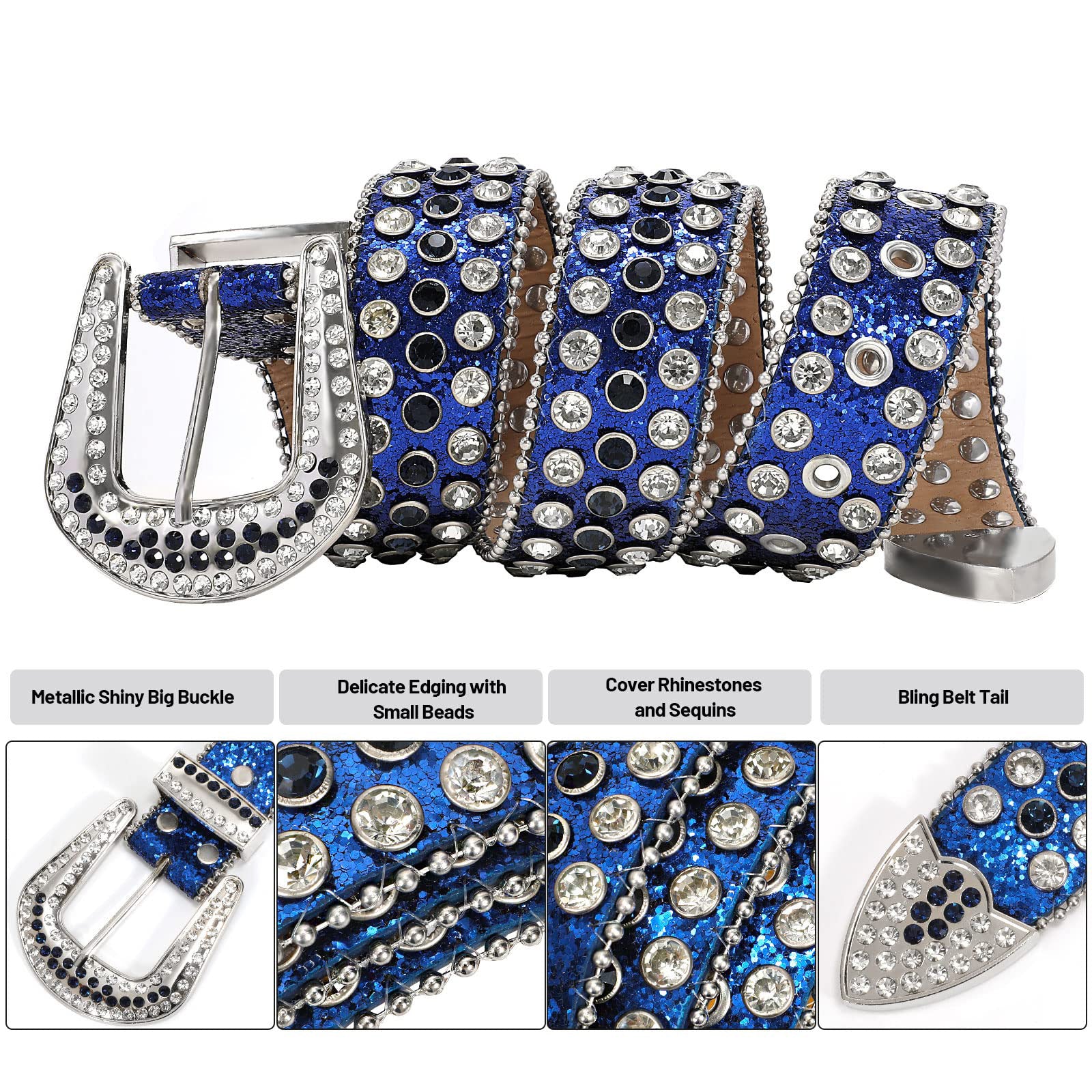 Studded Rhinestone Belts