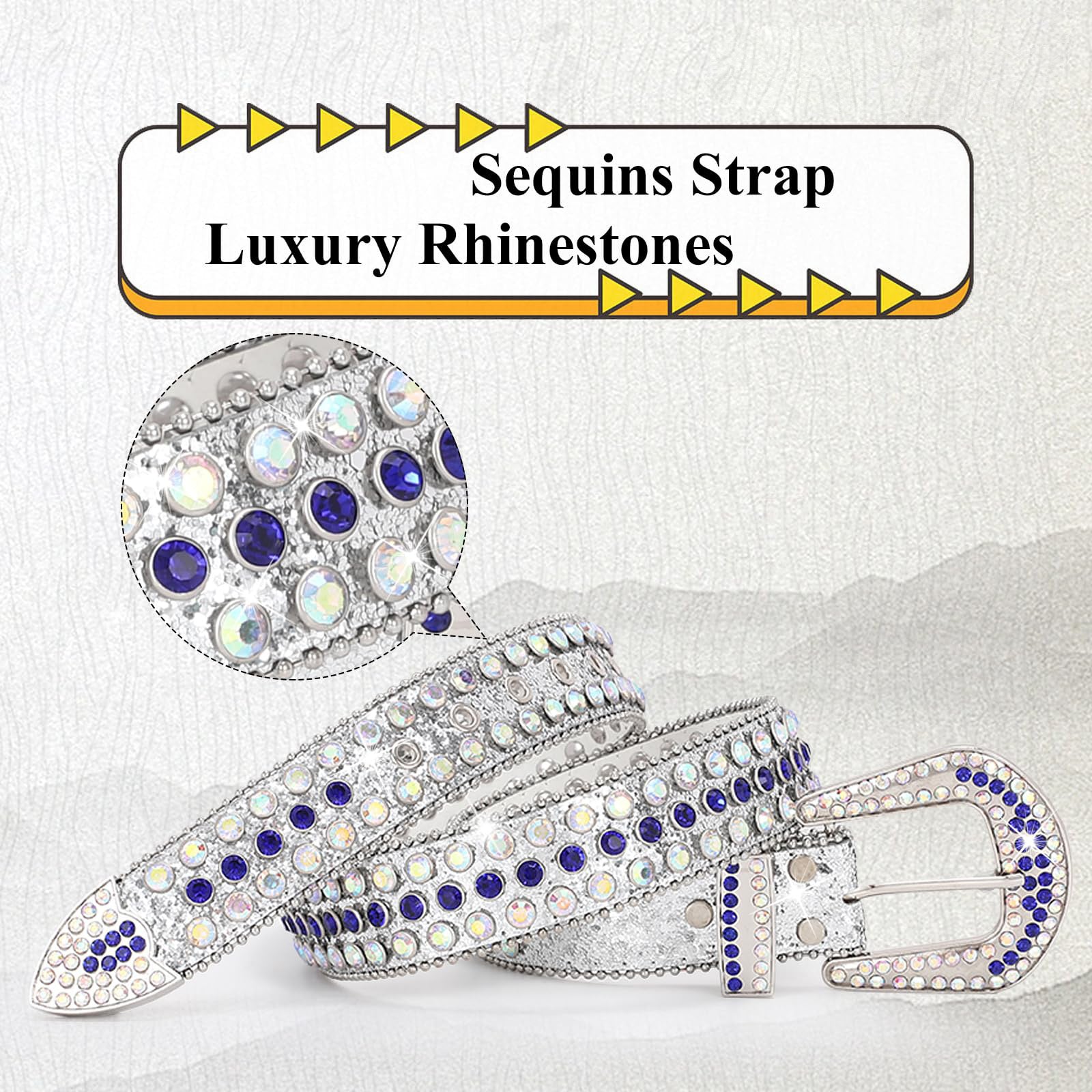 Studded Rhinestone Belts