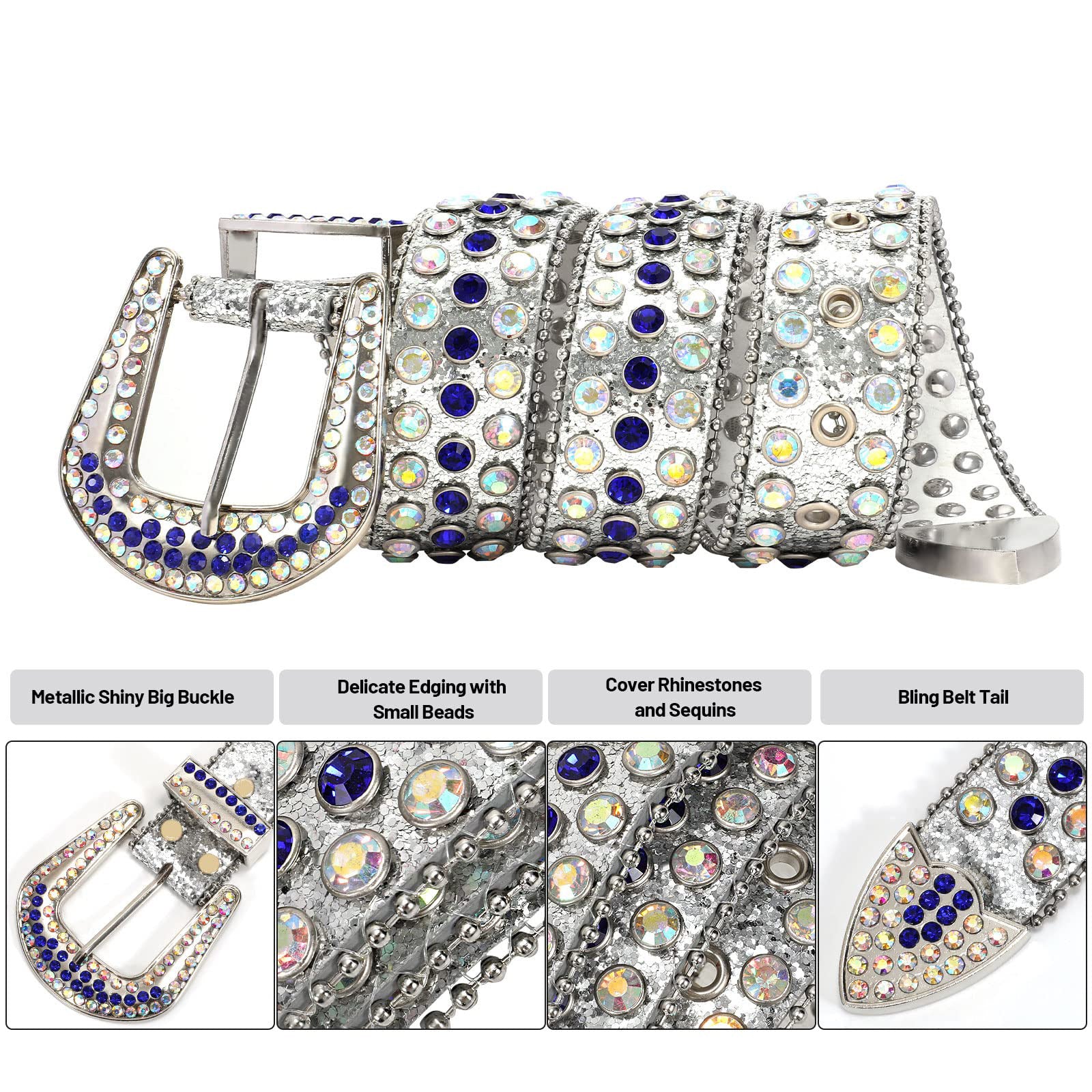 Studded Rhinestone Belts