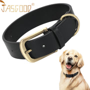 Soft Comfort Leather Dog Collar With Strong Metal Buckle