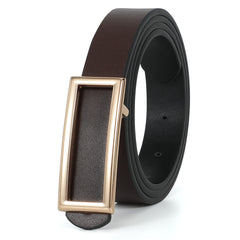 JASGOOD 2 Color In 1 Belt Chic Style Women Leather Belt With Reversible Zinc Alloy Buckle