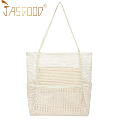 Women Mesh Beach Tote Shoulder Handbag Large Hobo Bags