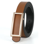 JASGOOD 2 Color In 1 Belt Chic Style Women Leather Belt With Reversible Zinc Alloy Buckle