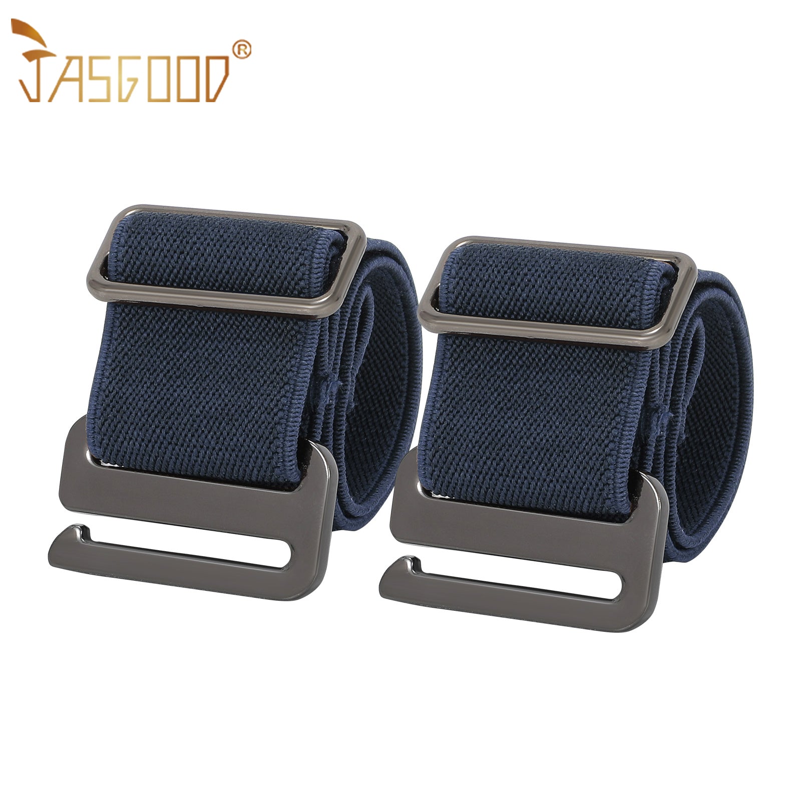 JASGOOD No Show Elastic 2 Loops Belt for Men,No Buckle Stretch Side Belt Pant Waist Tightener for Jeans - JASGOOD OFFICIAL