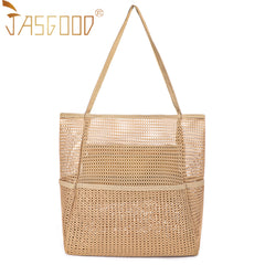 Women Mesh Beach Tote Shoulder Handbag Large Hobo Bags