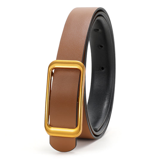 JASGOOD Women Reversible Leather Belt for Pants Jeans Ladies Waist Belt for Dresses