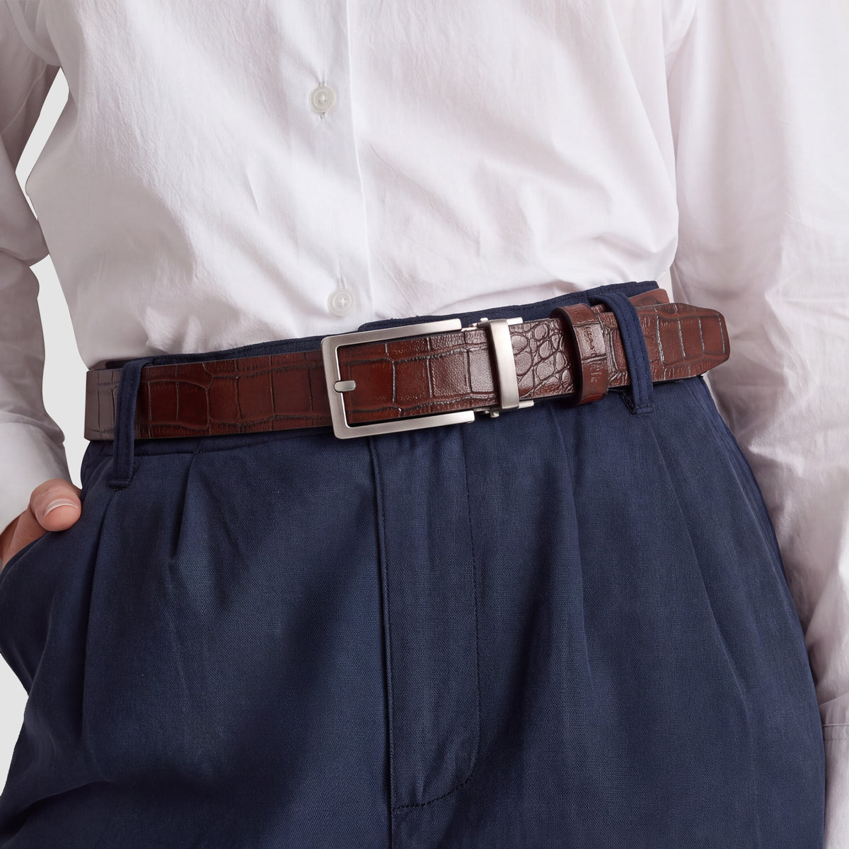 Handcraft Full Grain Sliding Ratchet Belt | 1.38" - JASGOOD OFFICIAL