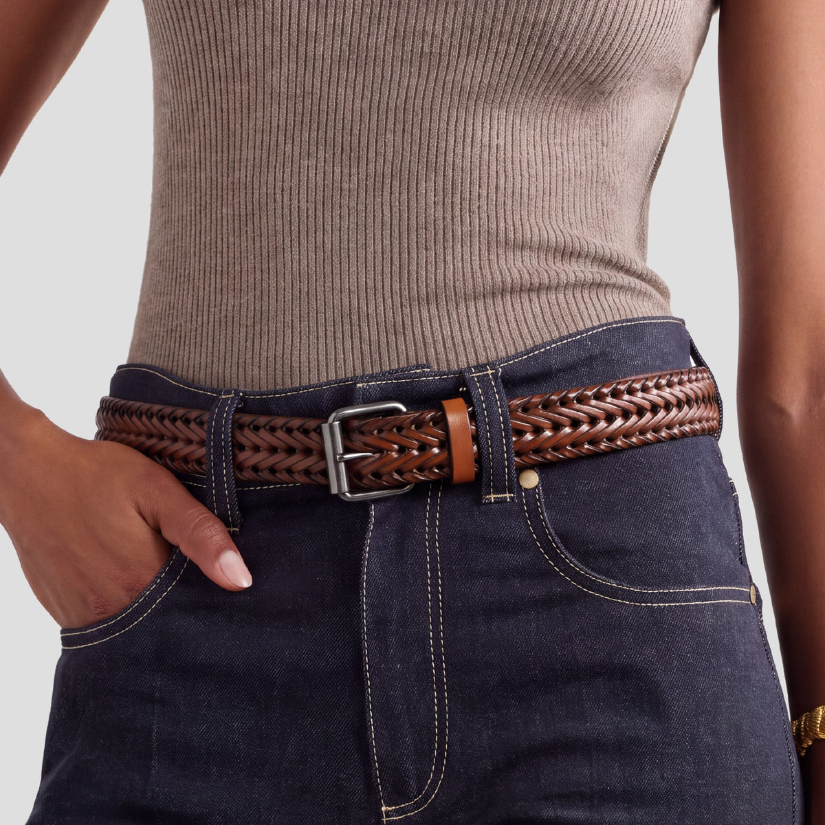 Unisex Leather Braided Belt - JASGOOD OFFICIAL