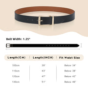 Men Women Comfortable Casual Leather Classic Reversible Belt