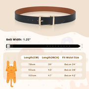 Men Women Comfortable Casual Leather Classic Reversible Belt