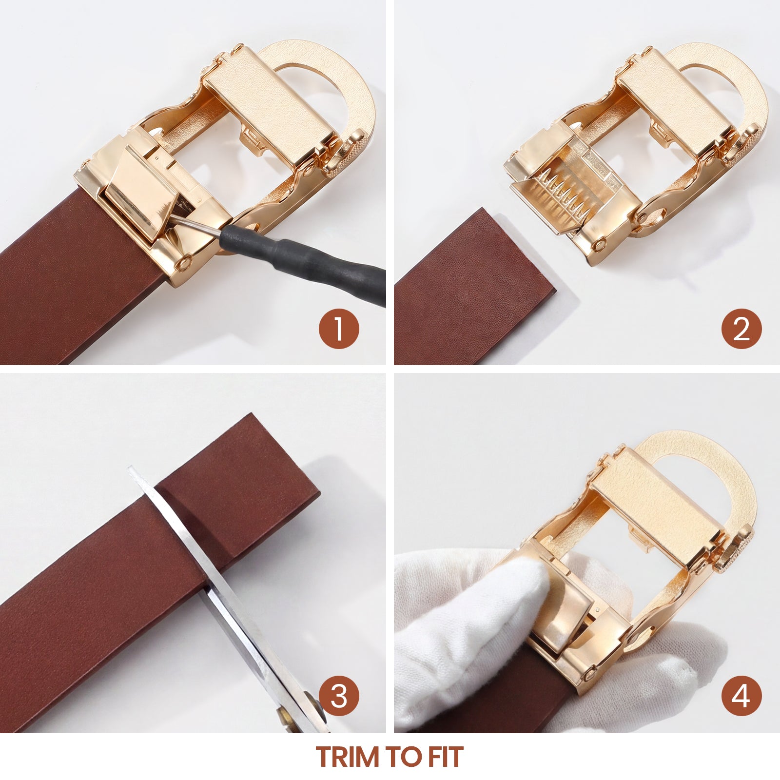 Ratchet Belt for Women | 2 BUCKLES + 1 STRAP - JASGOOD OFFICIAL