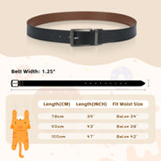 Men Women Comfortable Casual Leather Classic Reversible Belt