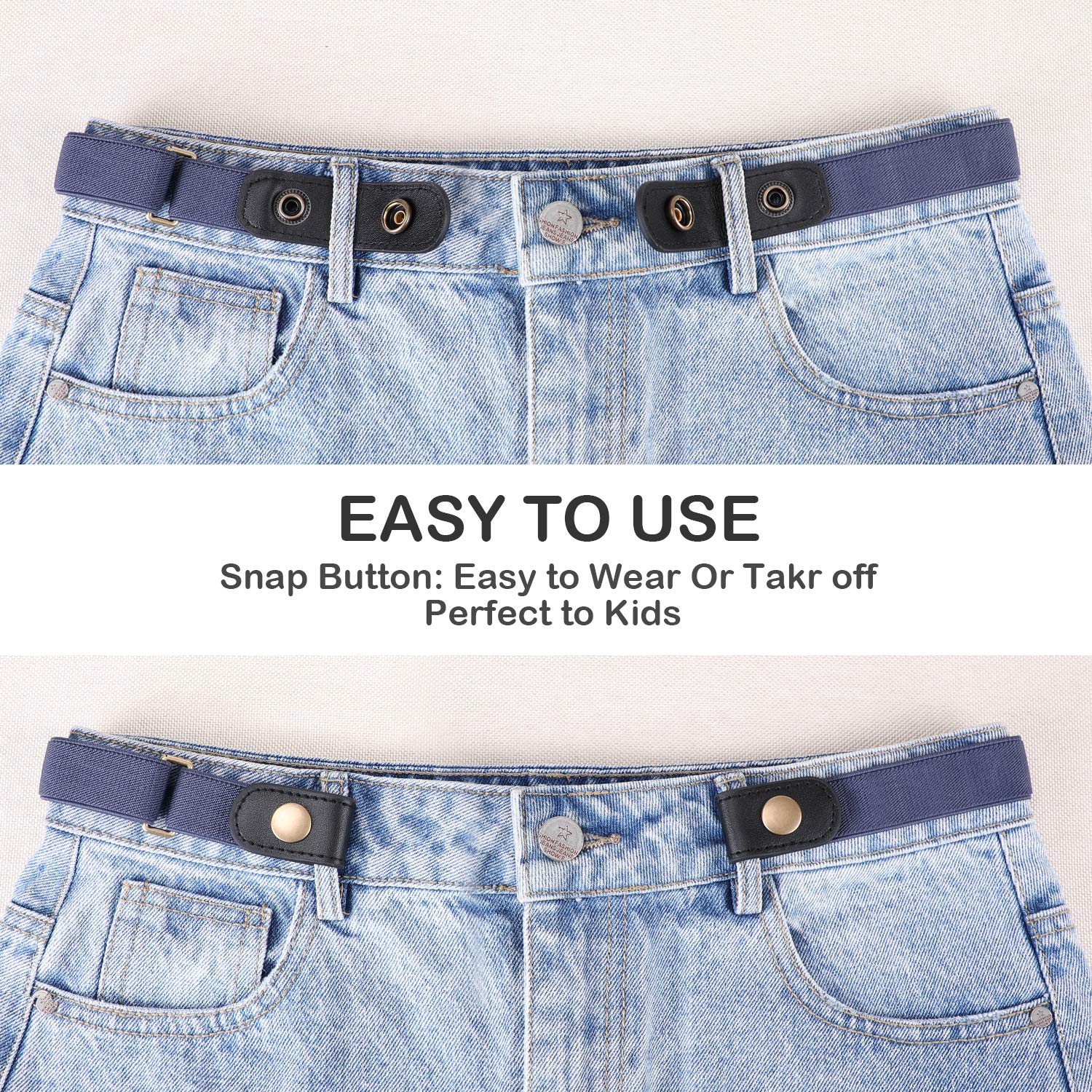 Adjustable Buckle Free Elastic Stretch Belts