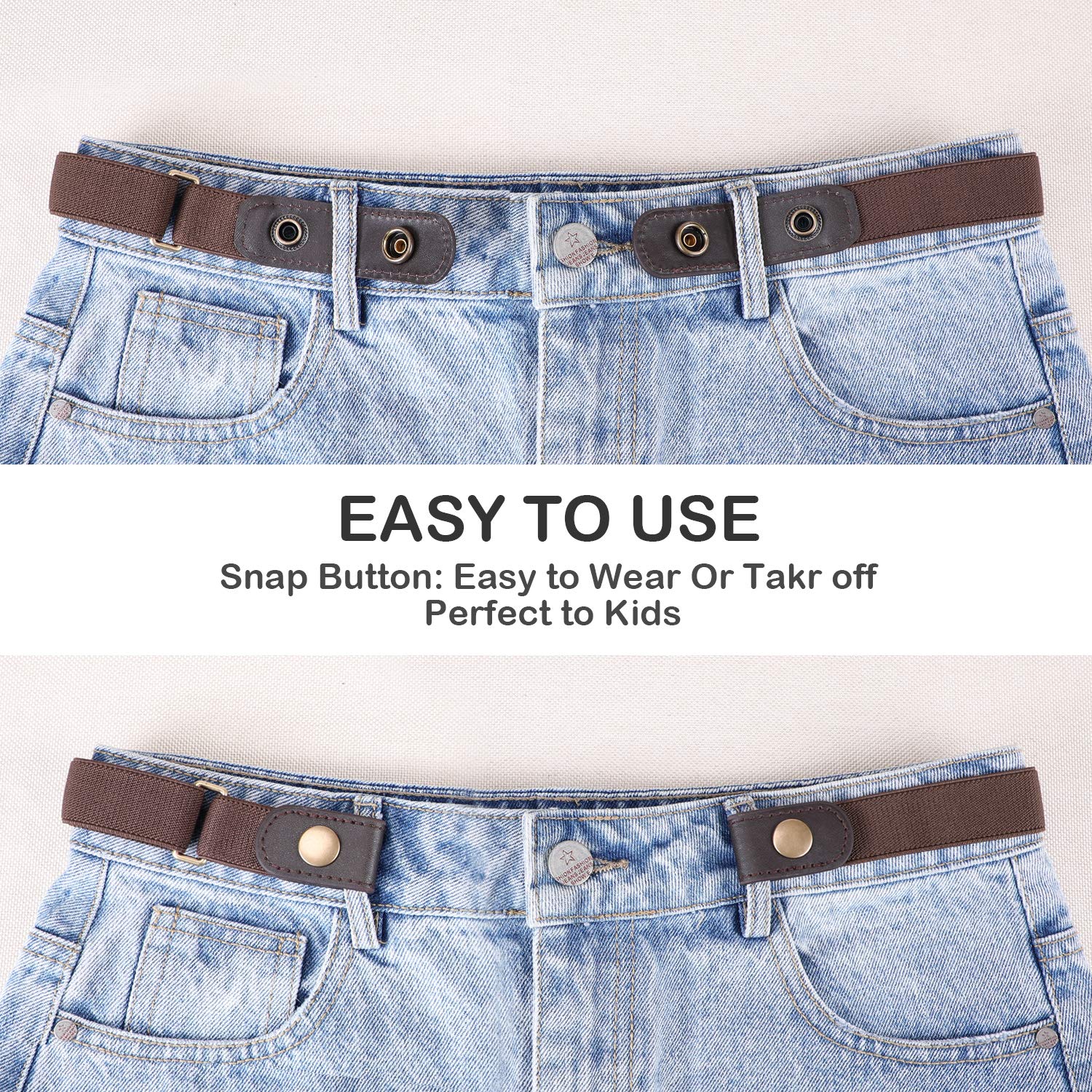 Adjustable Buckle Free Elastic Stretch Belts