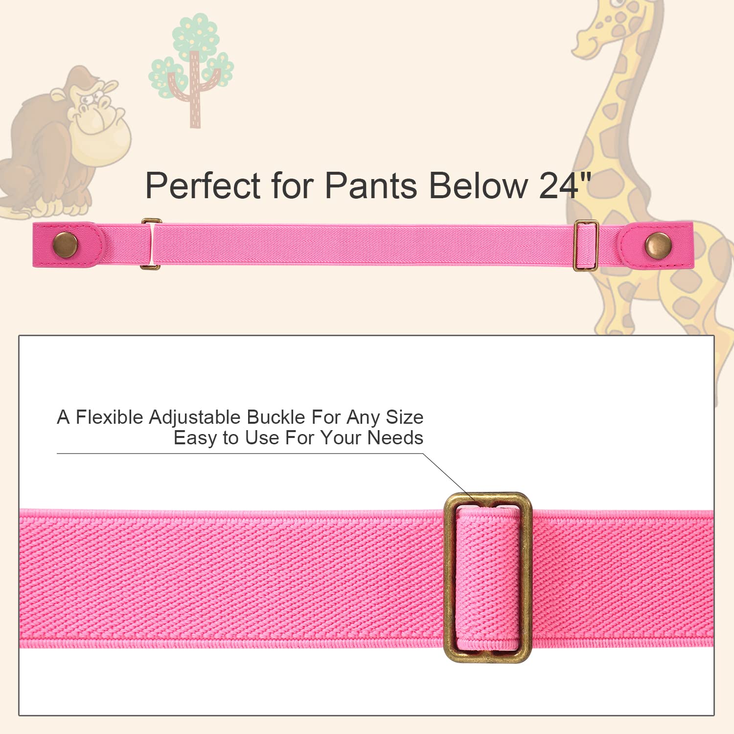 Adjustable Buckle Free Elastic Stretch Belts
