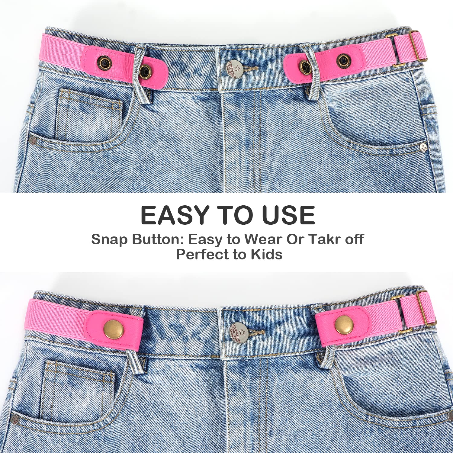 Adjustable Buckle Free Elastic Stretch Belts
