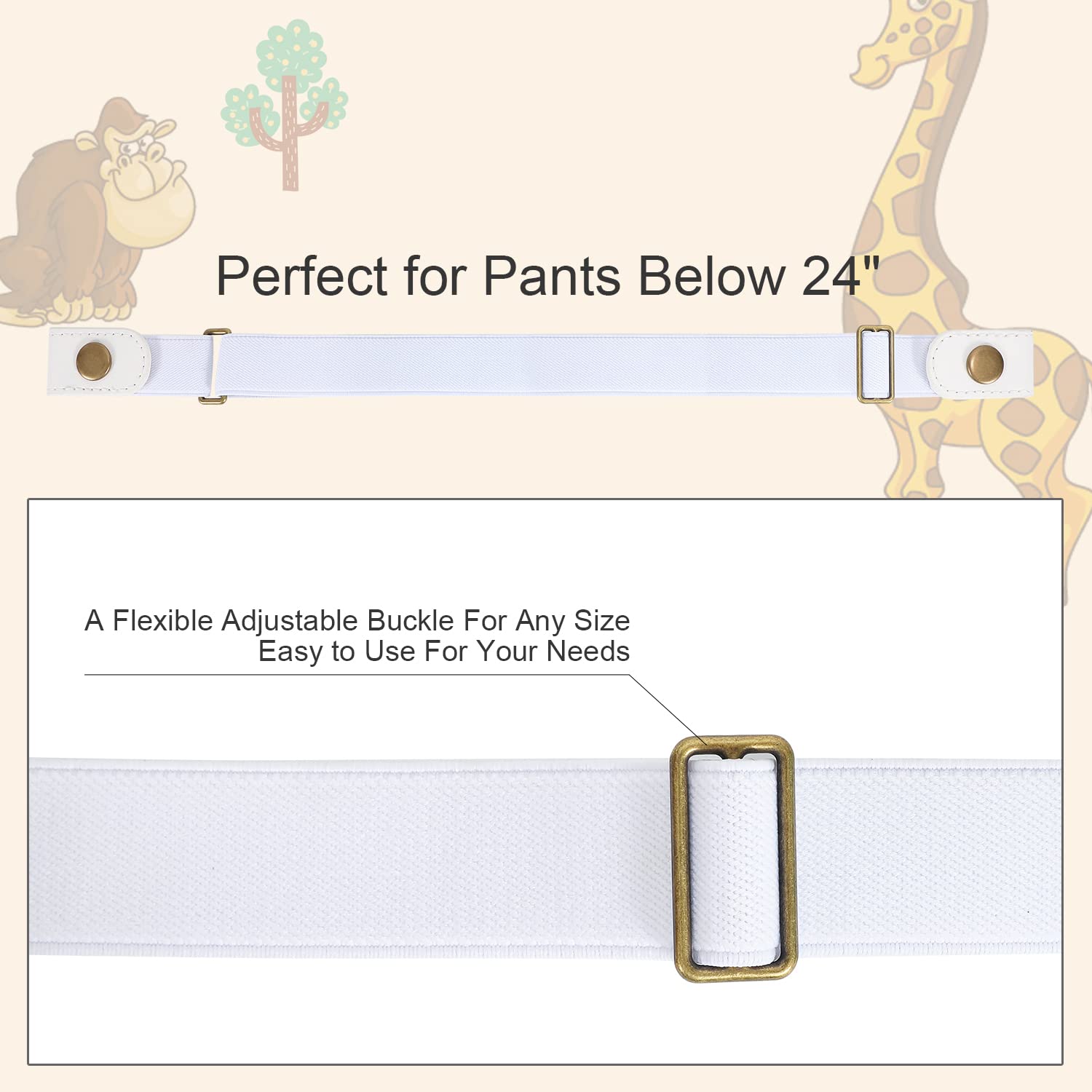 Adjustable Buckle Free Elastic Stretch Belts