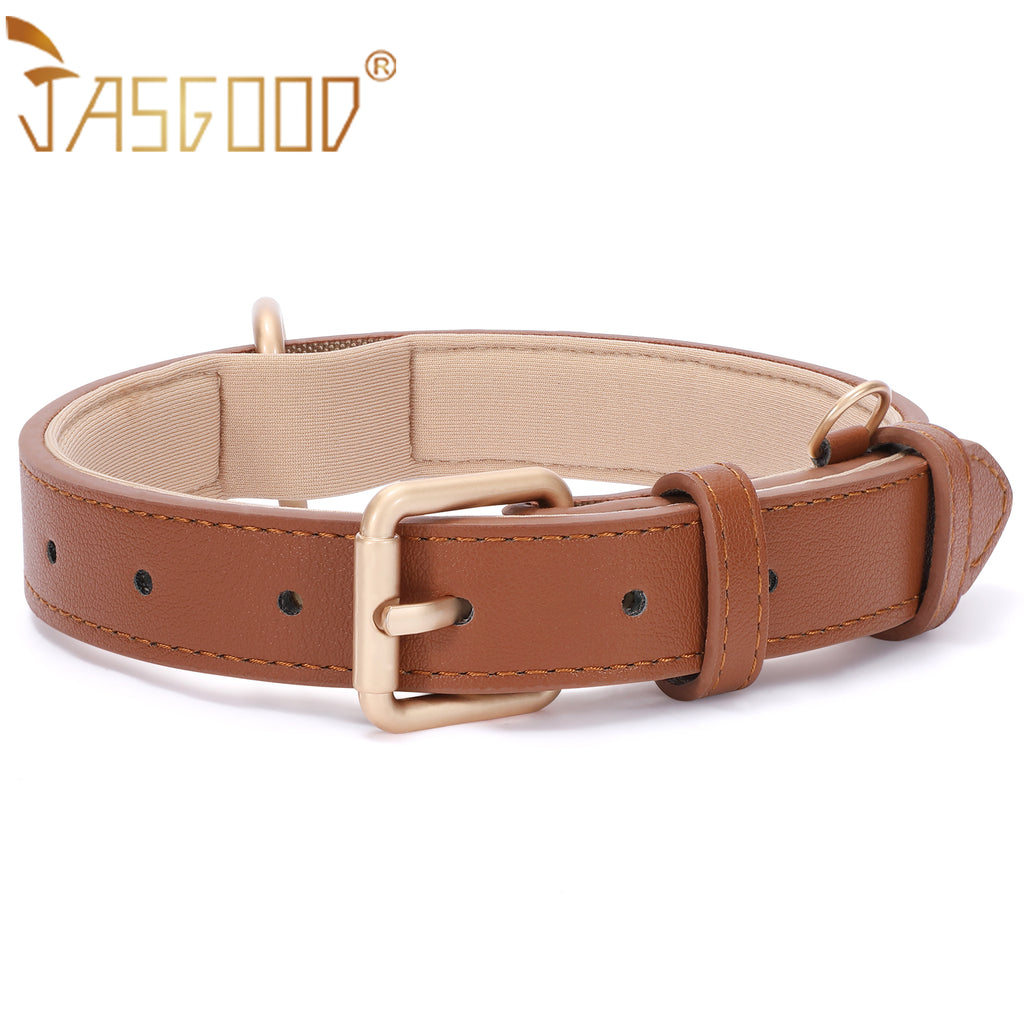 Adjustable Comfort Leather Colla Soft Pet Dog Collar